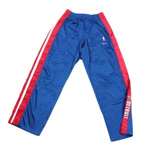 Vtg Nike Mens 3XL +4 Detroit Pistons Pants Blue
